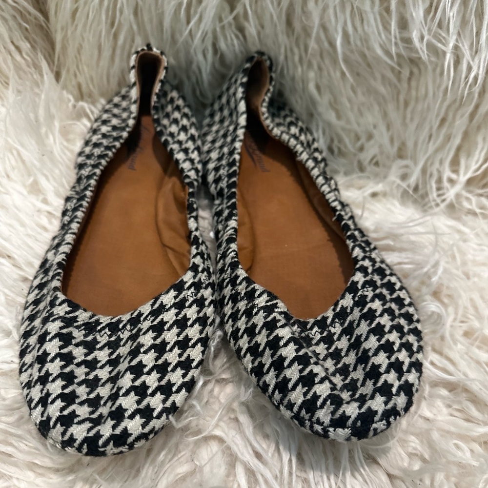 Lucky Brand Houndstooth Ballet Flats Size 10M